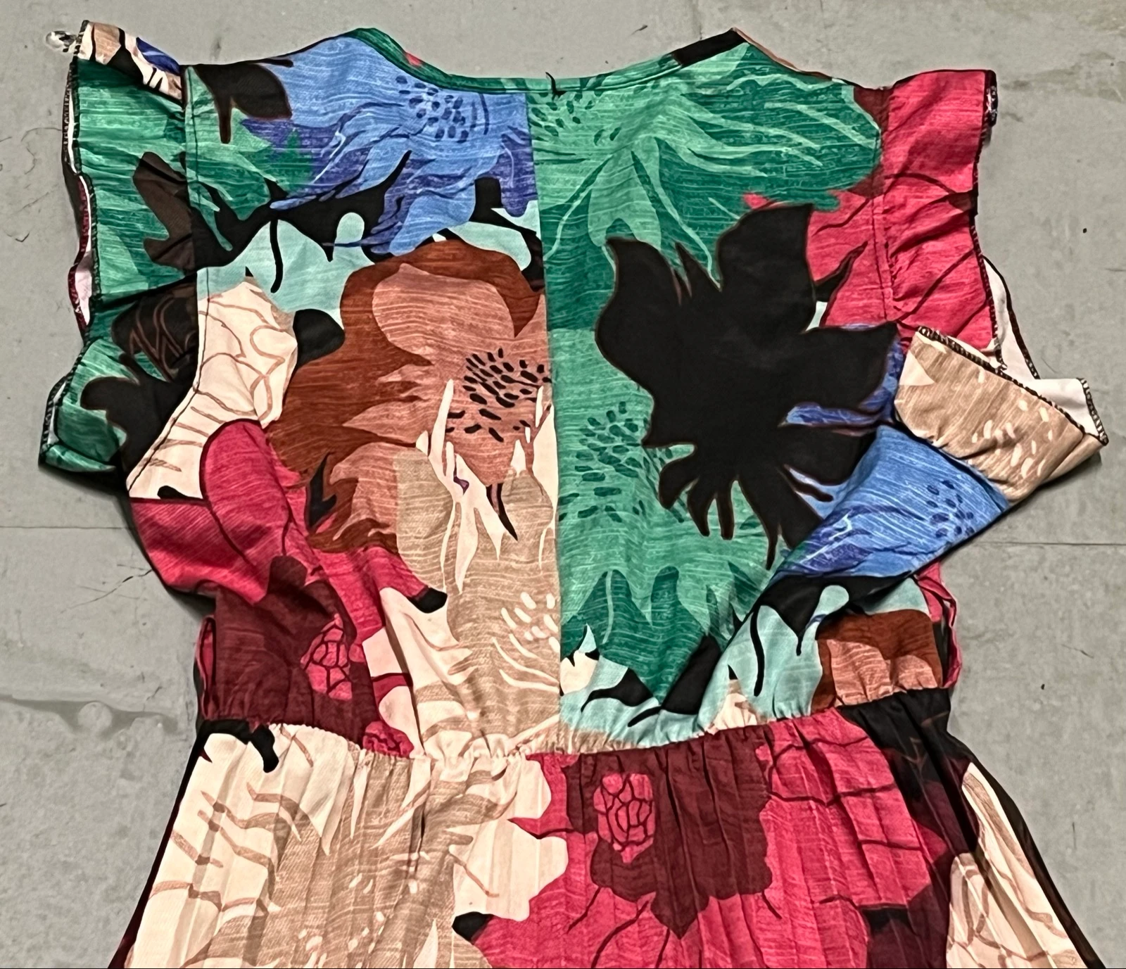 Vestido satinado largo floral multicolor – photo 16